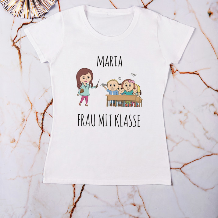 Frau mit klasse - T-Shirt mit Aufdruck für Damen